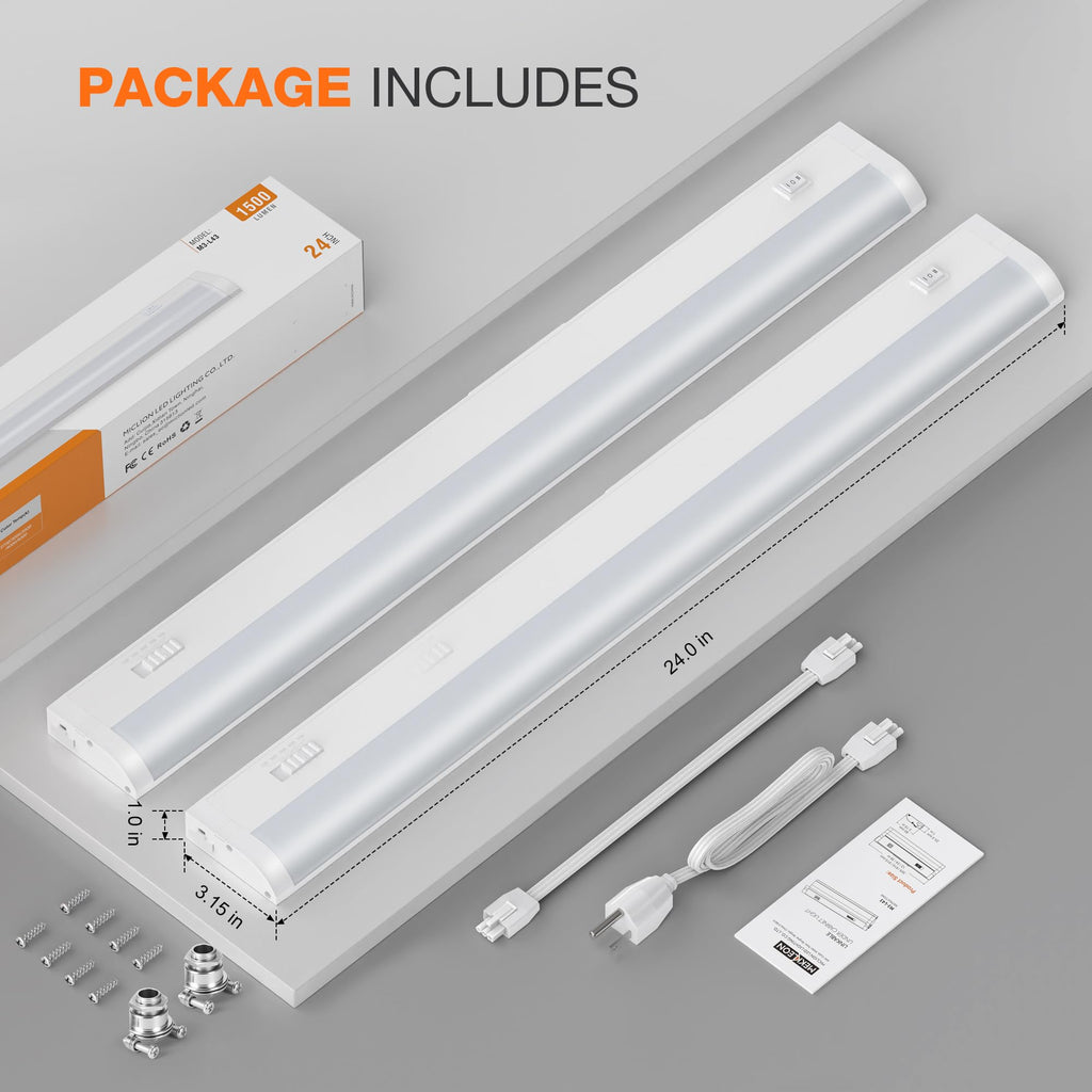 in Linkable Under Cabinet LED Light 5 CCT Dimmable 2 Pack