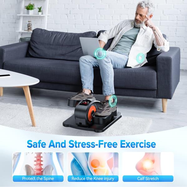 Under Desk Elliptical Machine Electric Leg Exerciser for Seniors