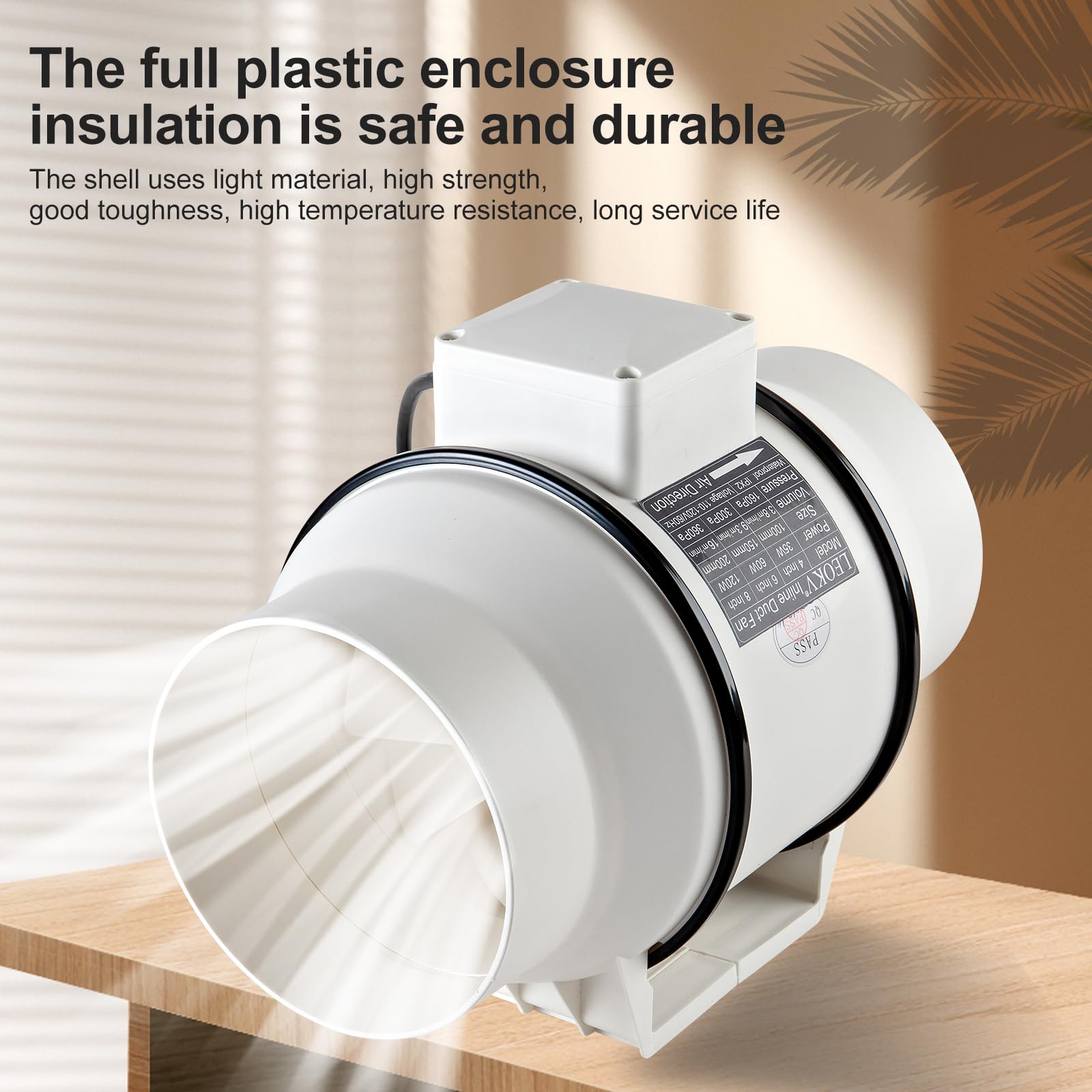 Open-Box New LEOKV 6-Inch 560 CFM Mixed Flow Quiet - Duct Fan