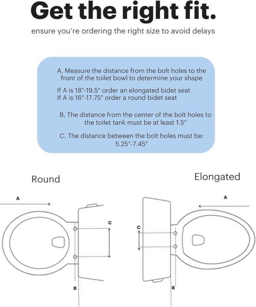 Brondell Bidet Toilet Seat Non-Electric Swash Seat, Fits Round Toilets, White – Dual Nozzle System, Ambient Water Temperature – Bidet with Easy Installation