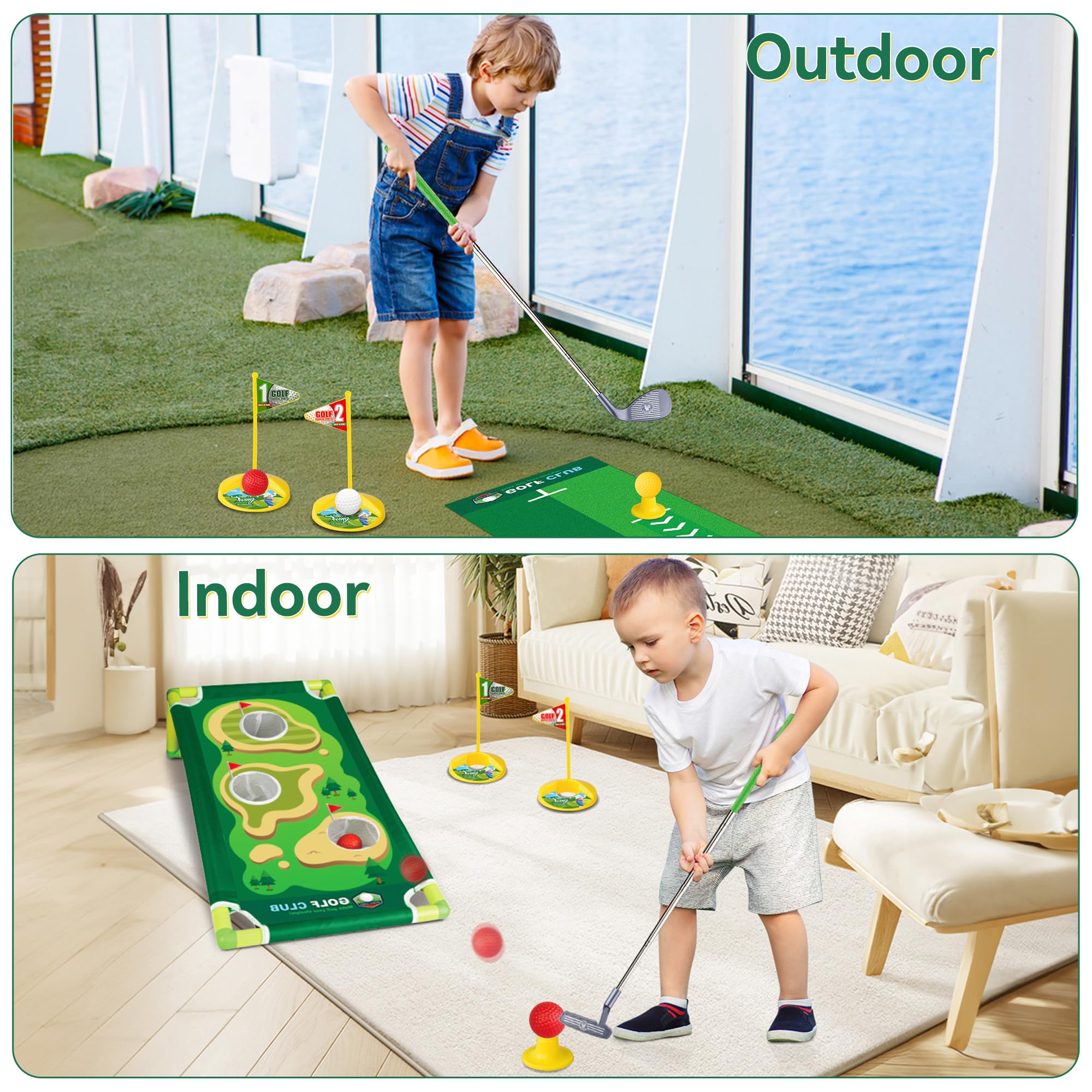 Multicolored Plastic Toy Golf Club for Kids 3-5 Year Old