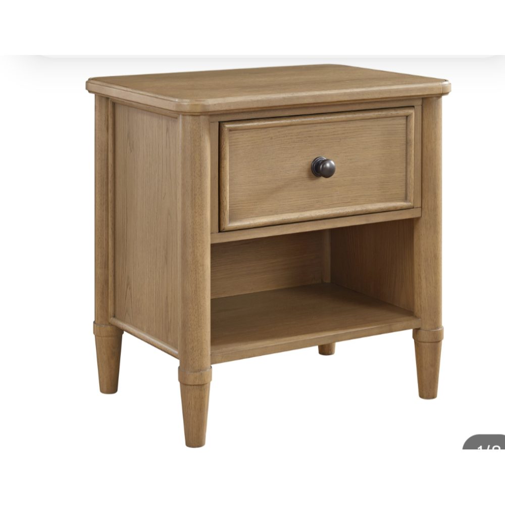 Rustic Oak Nightstand with Drawer and Shelf Retail $150.00