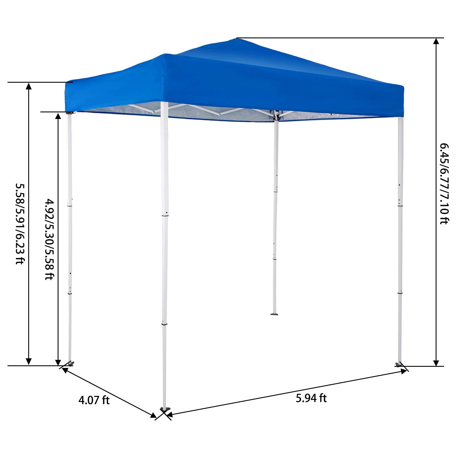 x4 Ft Blue Pop-Up Canopy Tent Outdoor Portable Instant Shelter