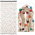 Colorful Bamboo Wood Beaded Curtain 35.5x75 Inch 38 Strands