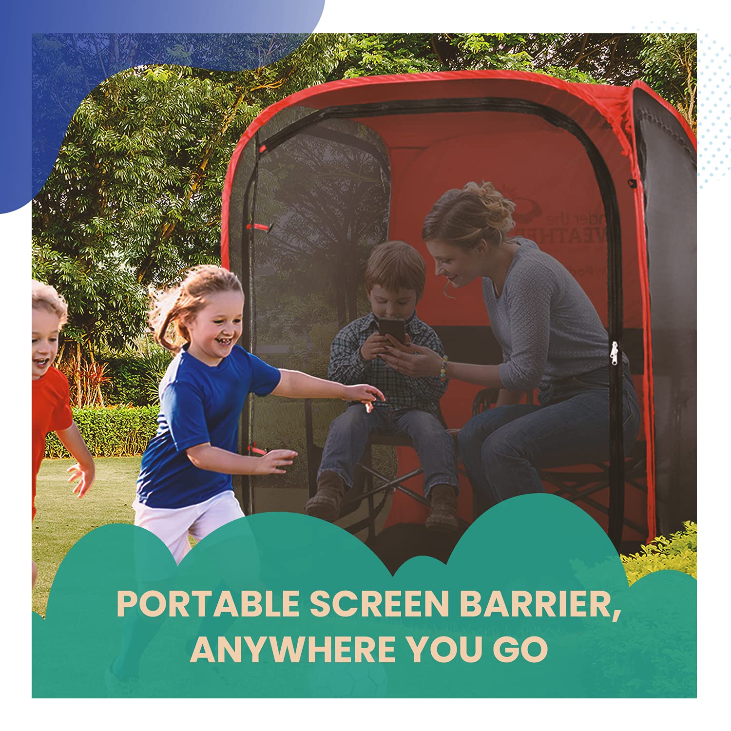 WeatherPod MyPod Mesh 1-2 Person Pop-Up Screen Tent Pod BugMosquito Protection UPF 50 Navy