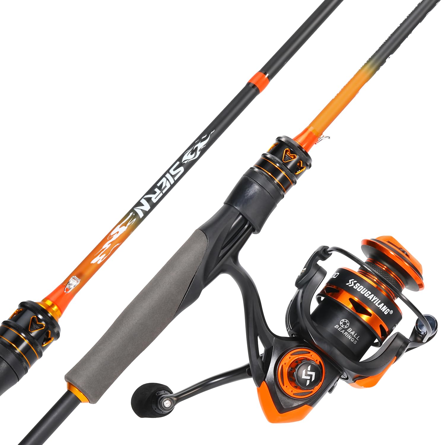 Fishing Rod and Reel Combo IM6 Graphite 2-Piece 6.31 Gear Ratio 18LB Drag