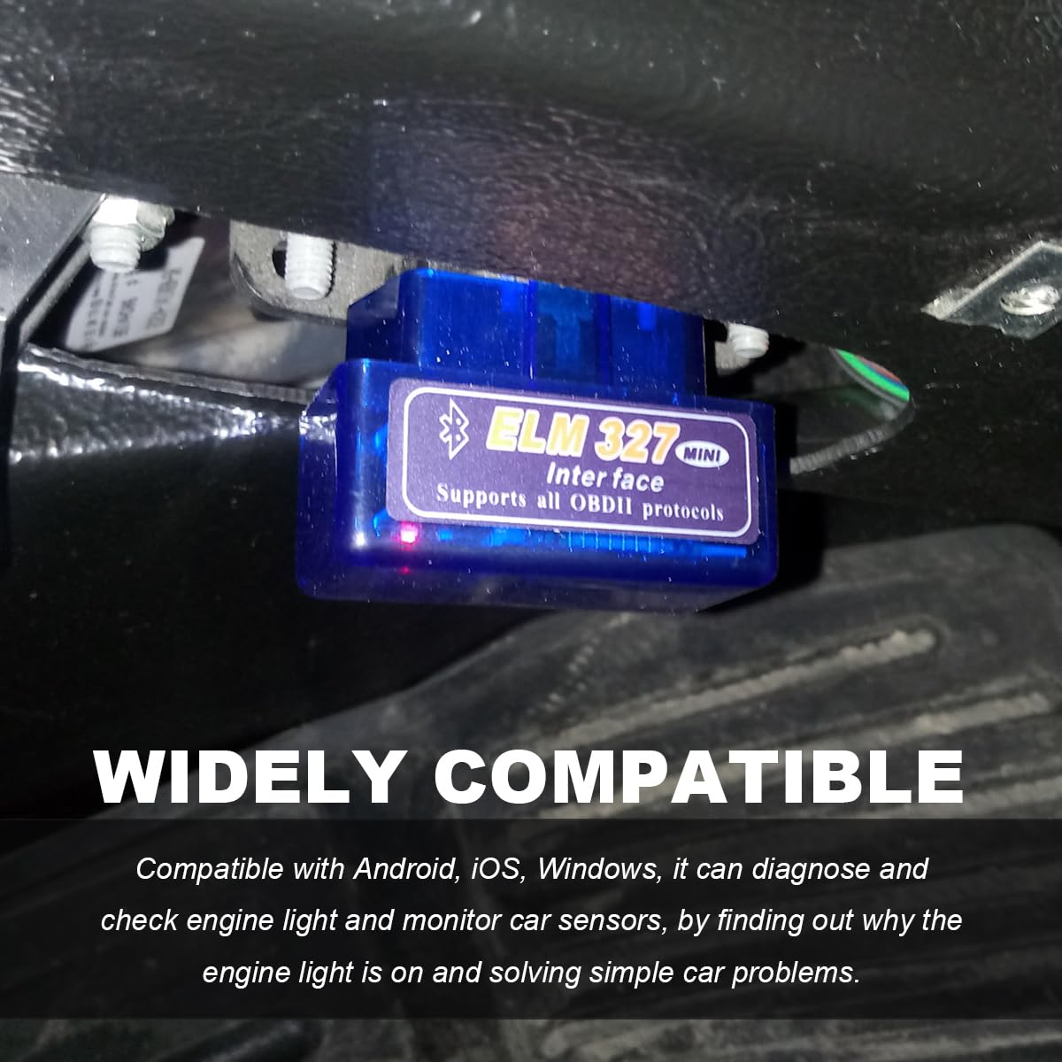 KVAEY OBDII Car Auto Diagnostic Scanner, ELM327 Automotive Bluetooth Scan Tool and Code Reader, Professional Car Bluetooth Engine Fault Code Reader, Universal Car Accessories (1 PCS) Retail $6.00