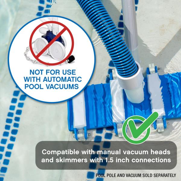 Poolmaster Manual Pool Vacuum Hose 30 Ft x 1-12 Kink-Free Blue - $40.00
