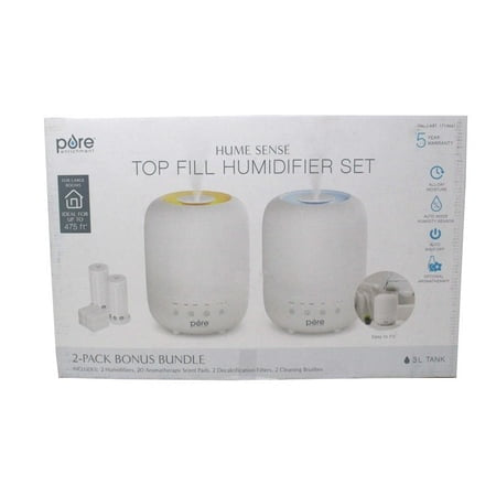 Pure Enrichment Easy Top Fill 2-Pk 3L Auto-Mode Night Light Humidifier Retail $39.00