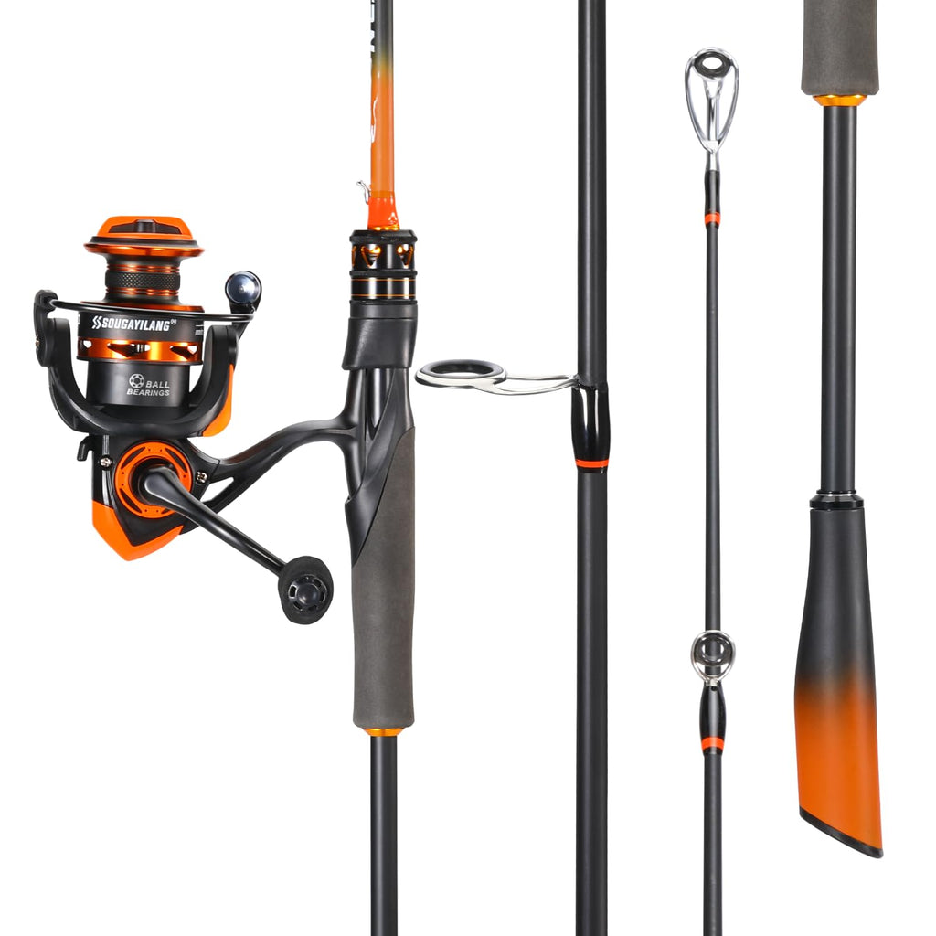 Fishing Rod and Reel Combo IM6 Graphite 2-Piece 6.31 Gear Ratio 18LB Drag
