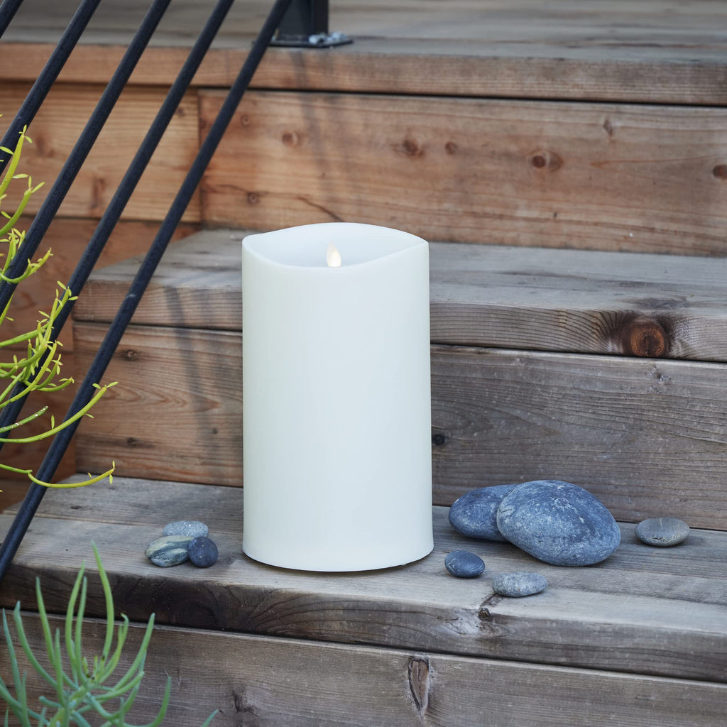 Ivory Moving Flame LED Pillar Candle 6x11