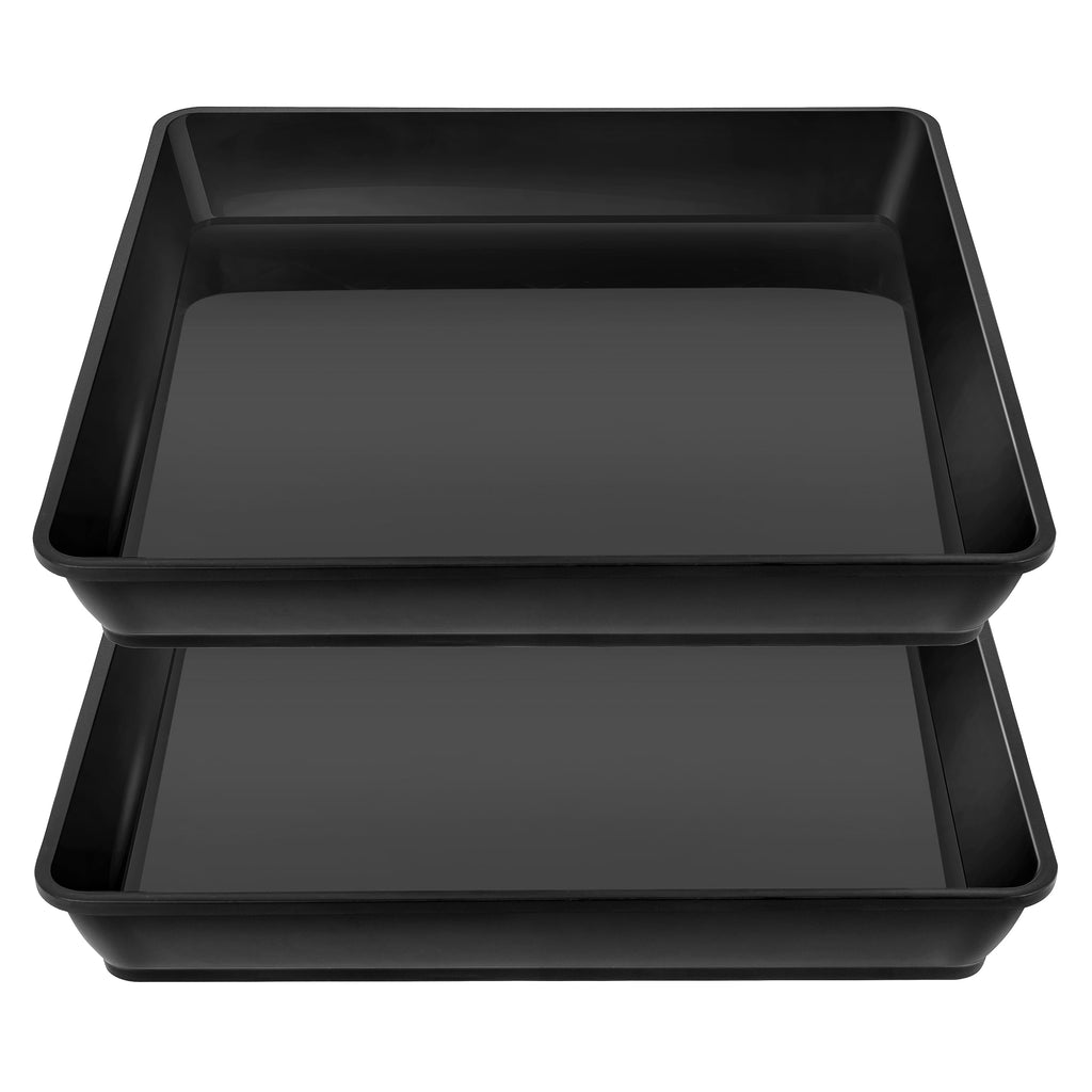 LWALRS Square Plant Saucer 18 Inch 2 Pack, Plastic Plant Saucer, Garden Large Deep Plant Trays for Pots, Heavy Duty Plant Pot Saucers, Planters for Indoors and Outdoors Plants Black. Retail $39.00