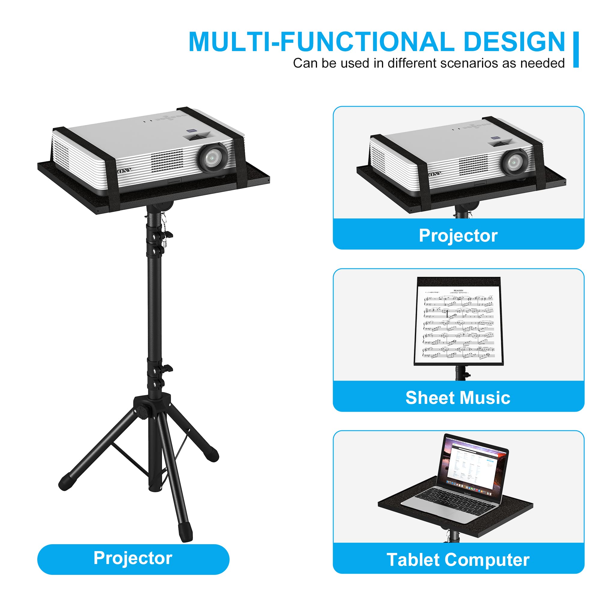 New DECOSIS Adjustable Projector Stand Tripod w Gooseneck Phone Holder Retail $33.00