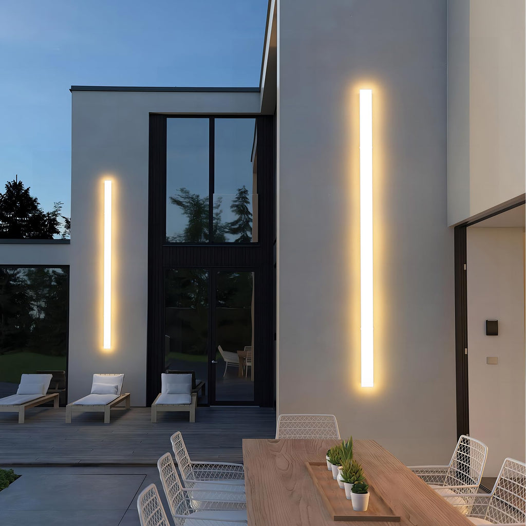 lundwa 2 Pack 47.25inch Long Outdoor White Wall Lights 35W 3000K Modern Porch Lights Acrylic Waterproof IP65 Exterior Wall Light Fixtures for House Patio Porch Courtyard (White) Retail $169.00