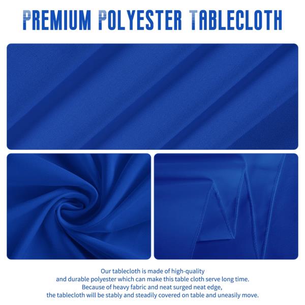 Pack Royal Blue Round Tablecloths - 120 Inch Polyester