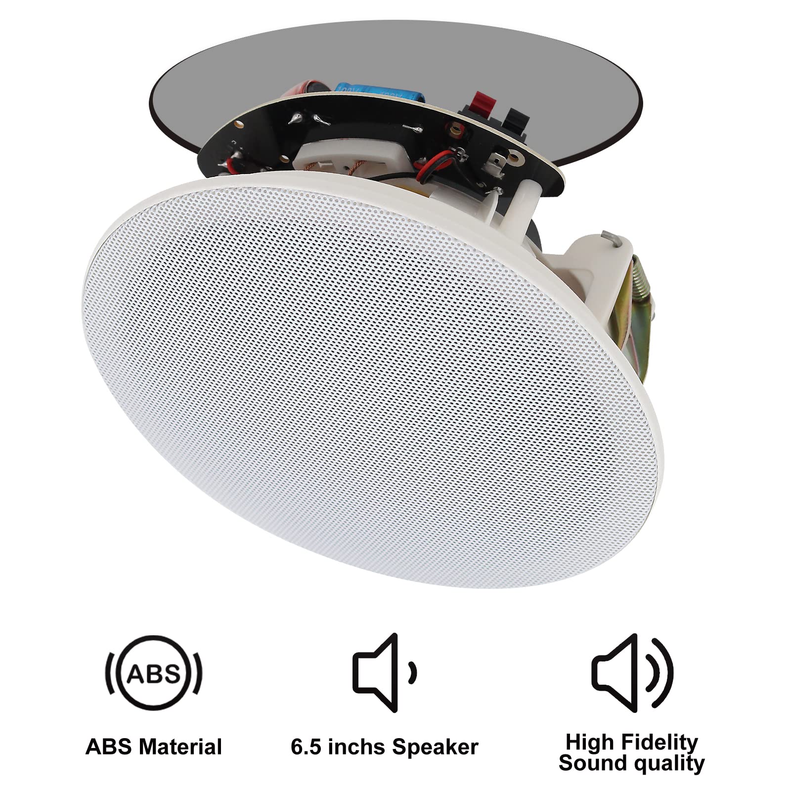 Open-Box New Herdio 6.5 In-Ceiling 4-Pack 600W Peak Power White Home Speakers