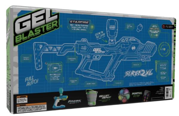 Gel Blaster Surge XL 2 Toy Foam Blaster with Starfire Glow Activator and Water Bead Ammo