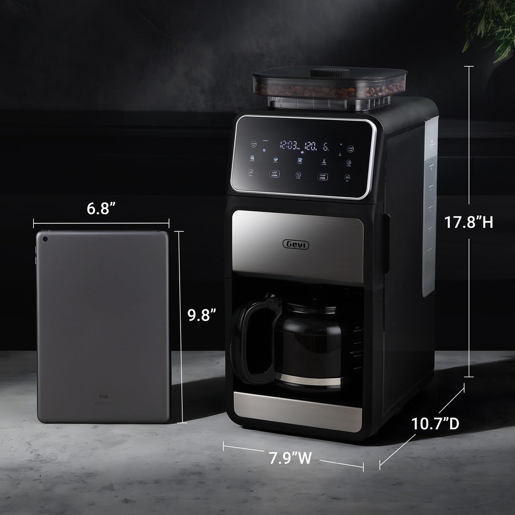 Black 10-Cup Grind  Brew Coffee Maker with 4 Flavor Options