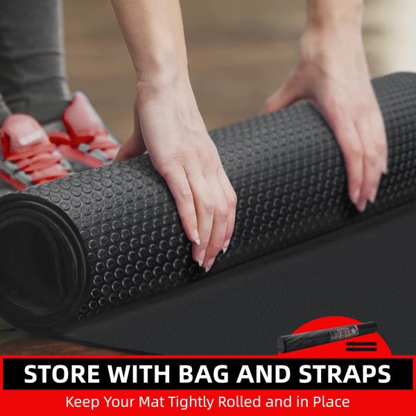 GymCope Large Exercise Mat for Home Workouts, 12x6/10x6/9x6/8x6/7x5/6x4 ft Retail $79.00