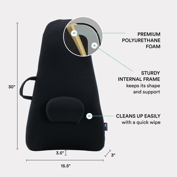 ObusForme Highback Backrest Support - Extra Tall Padded Seat Cushion and Lumbar Support Pillow, Portable Posture Support with Soft and Durable Foam Retail $79.00