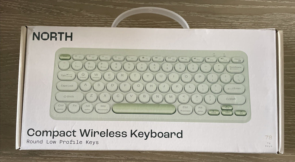 Compact Round Key Wireless Keyboard - Mint Green