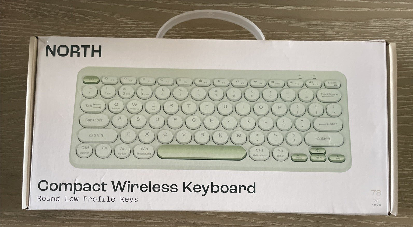 Compact Round Key Wireless Keyboard - Mint Green