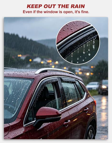 Saleago Window Rain Guards for Jeep Wrangler JLGladiator Black $52.00