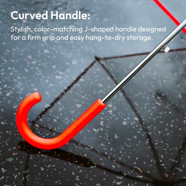 Clear Bubble Rain Umbrella with Dome Canopy and Lightweight Wind Protection