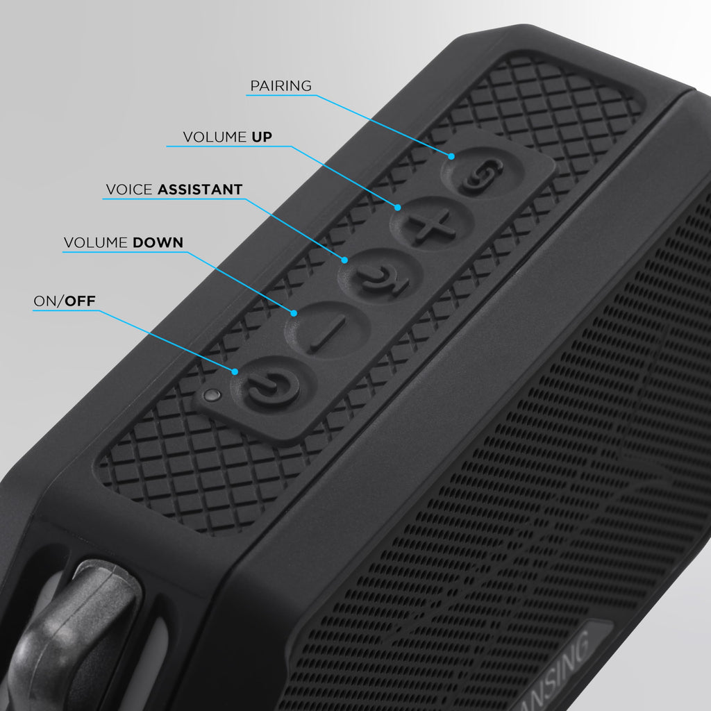 Altec Lansing HYDRAMINI 2.0 Portable Bluetooth Speaker IP67 Waterproof 12h Playtime Black