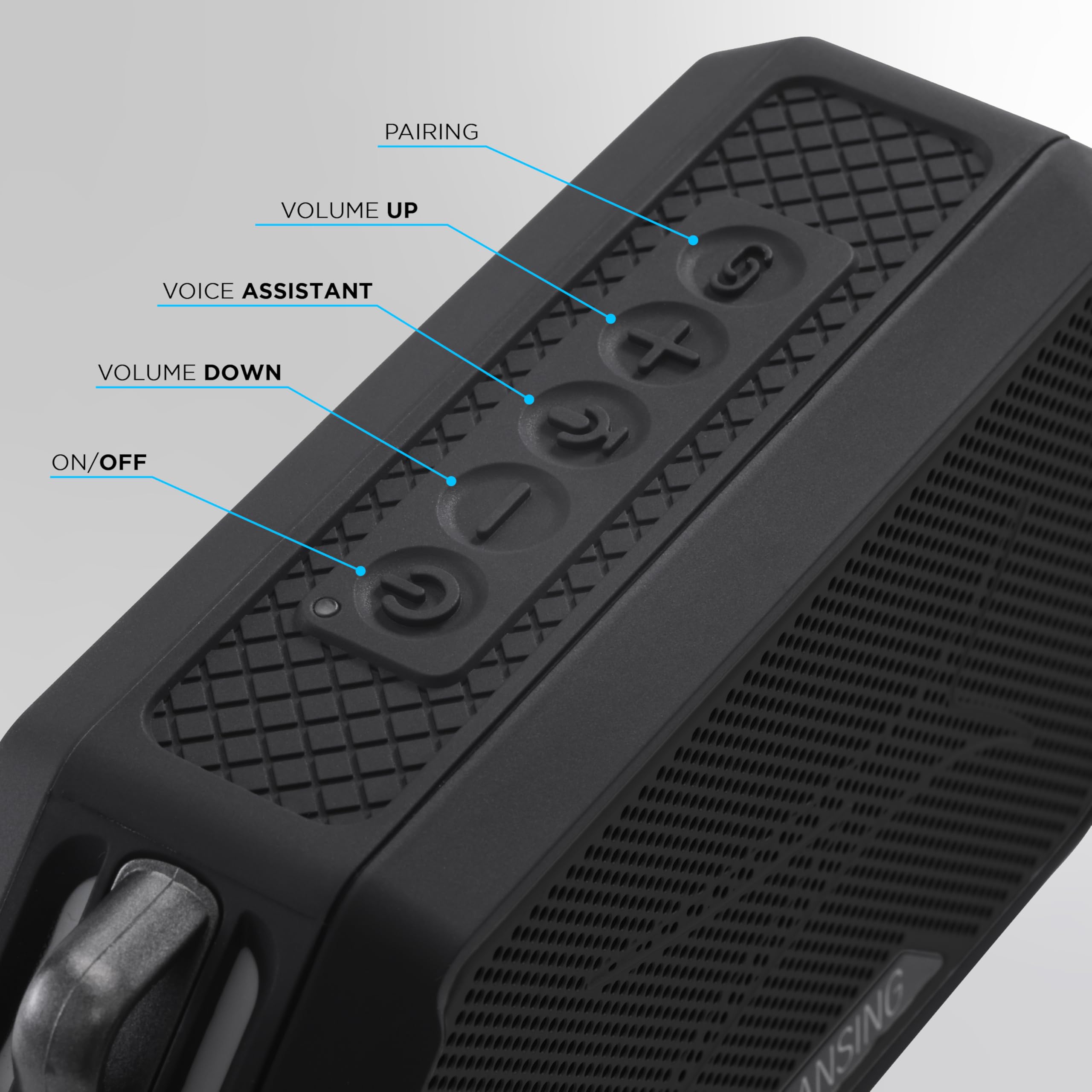 Altec Lansing HYDRAMINI 2.0 Portable Bluetooth Speaker IP67 Waterproof 12h Playtime Black