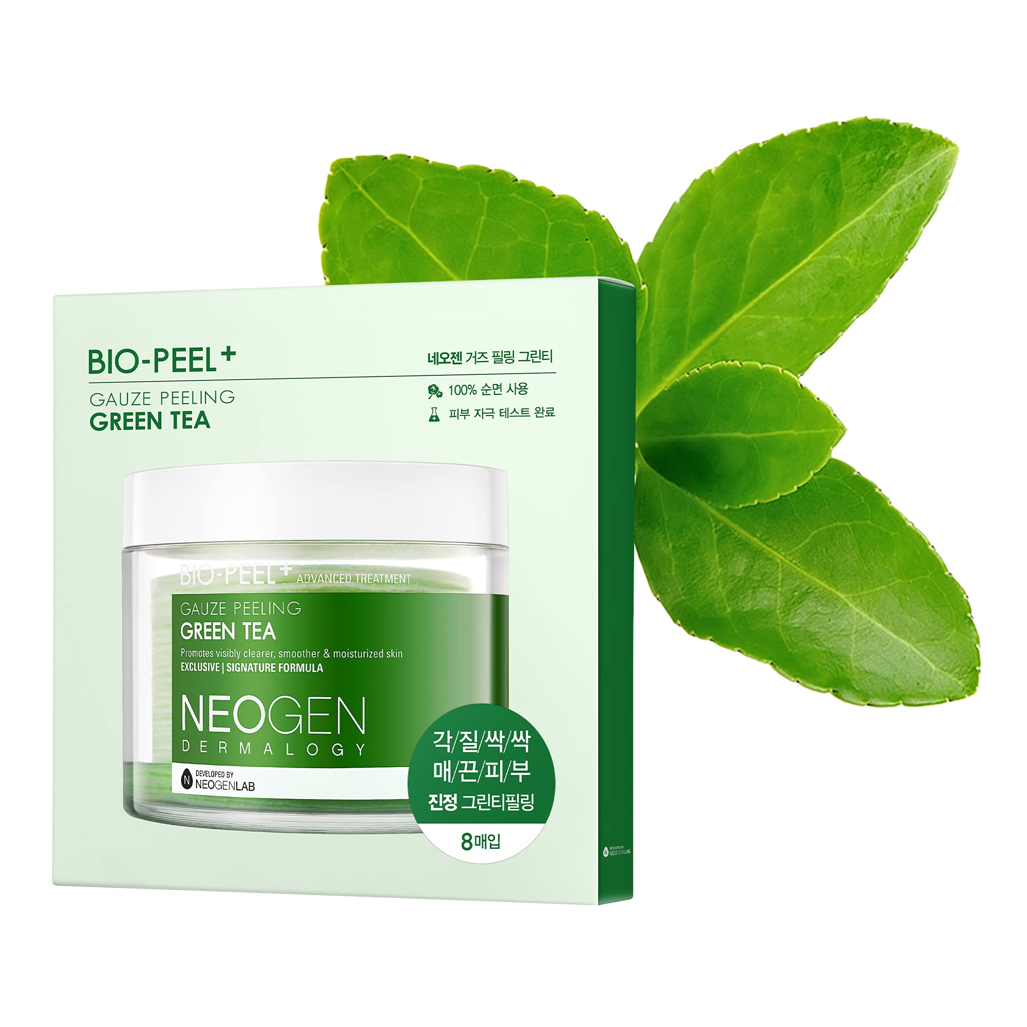 Green Tea Bio-Peel Gauze Peeling Pads - 8 Count