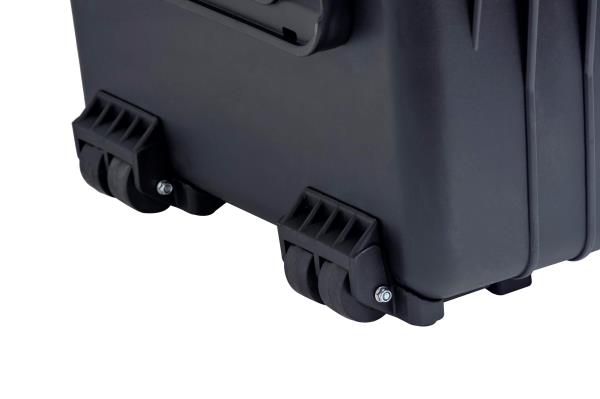 MEIJIA Portable Waterproof Protective Case,Hard Camera Case With Retractable Pull Handle And Rolling Wheels,Customizable Fit Foam Inserted,Elegant Black, 31.56"X22.99"X19.49" Retail $339.00