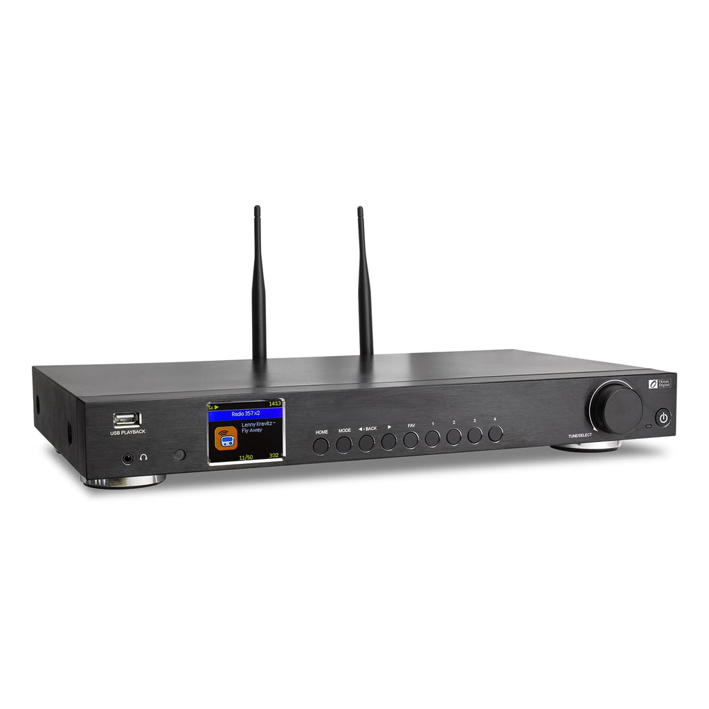 Black WR-50 Internet Radio Tuner Component with Wi-Fi Bluetooth USB  2.4 Color Display