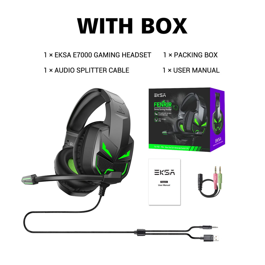 Open-Box New EKSA Fenrir S Gaming Headset w Noise Cancelling Mic  50mm Drivers - Headset Retail $39.00