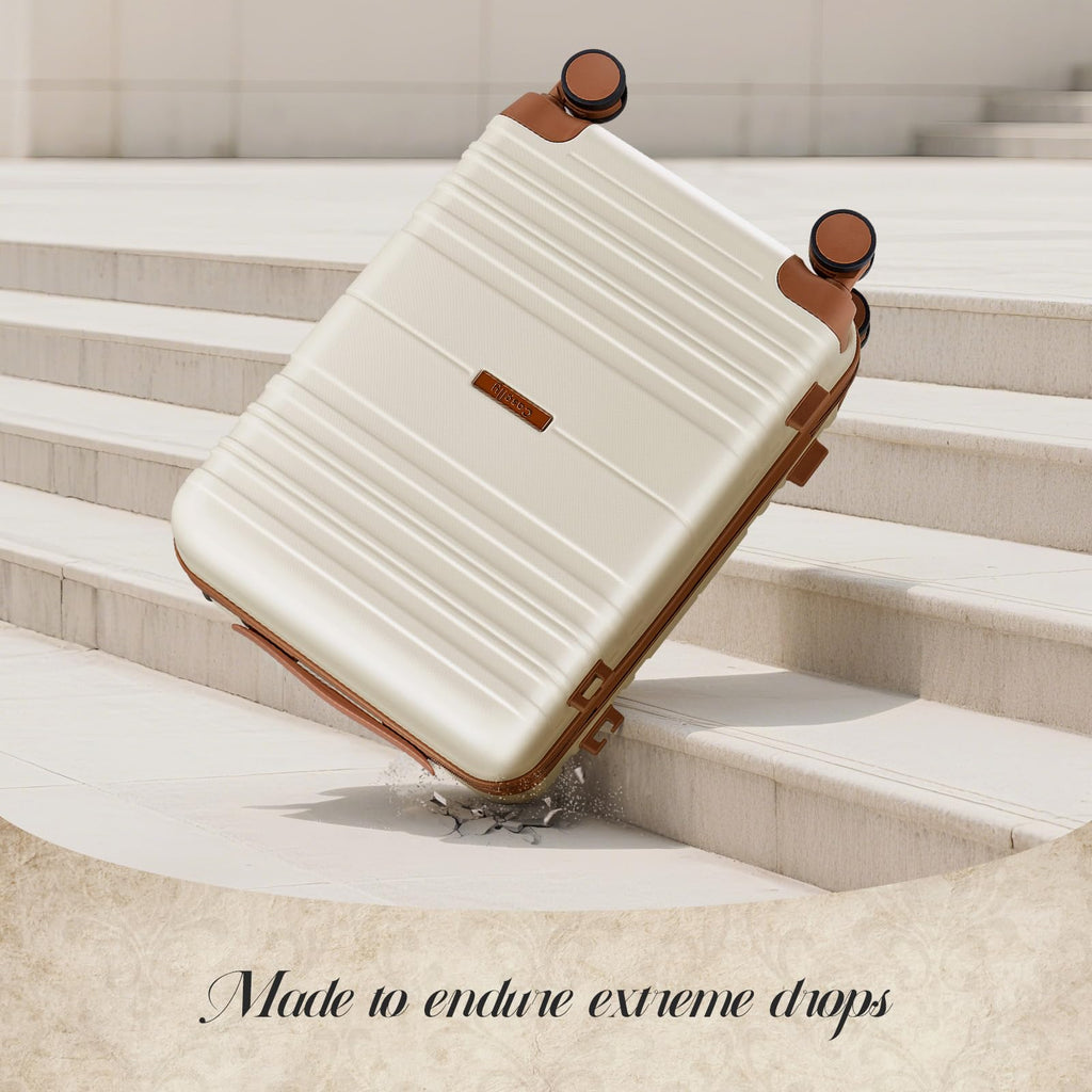 Open-Box New CASELLY Rose Gold Hard-Shell Carry-On Luggage w 360 Spinner Wheels