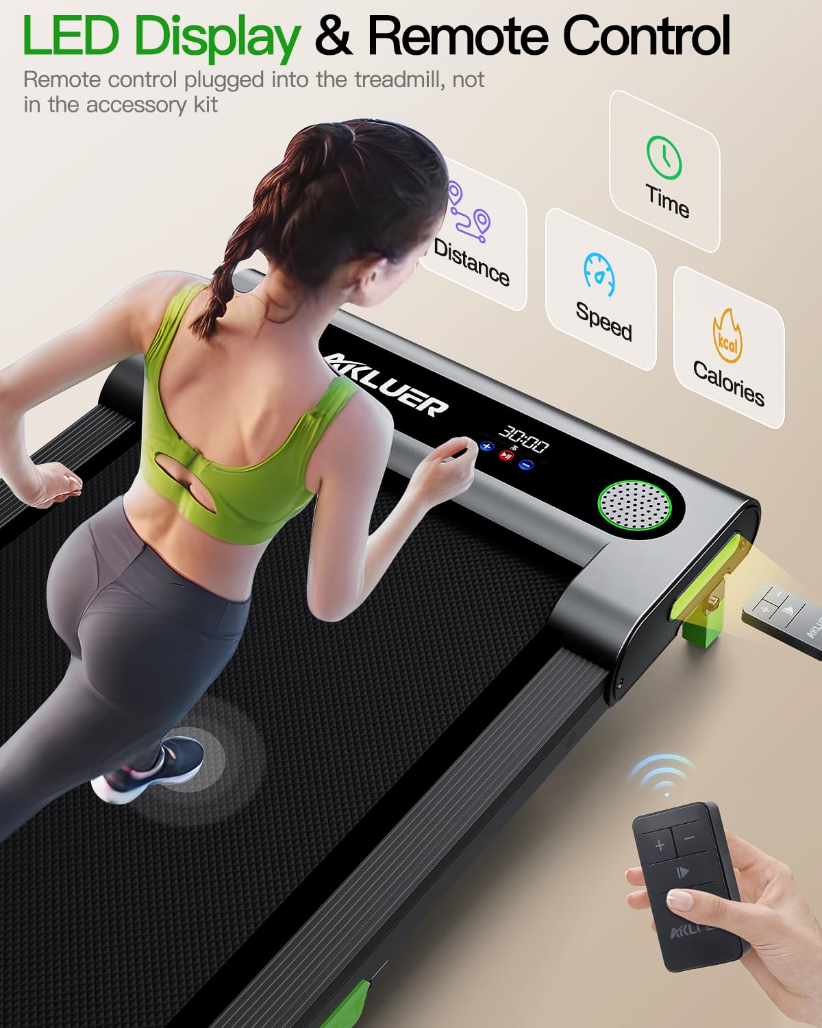 Small Walking Pad Treadmill with Incline - Black