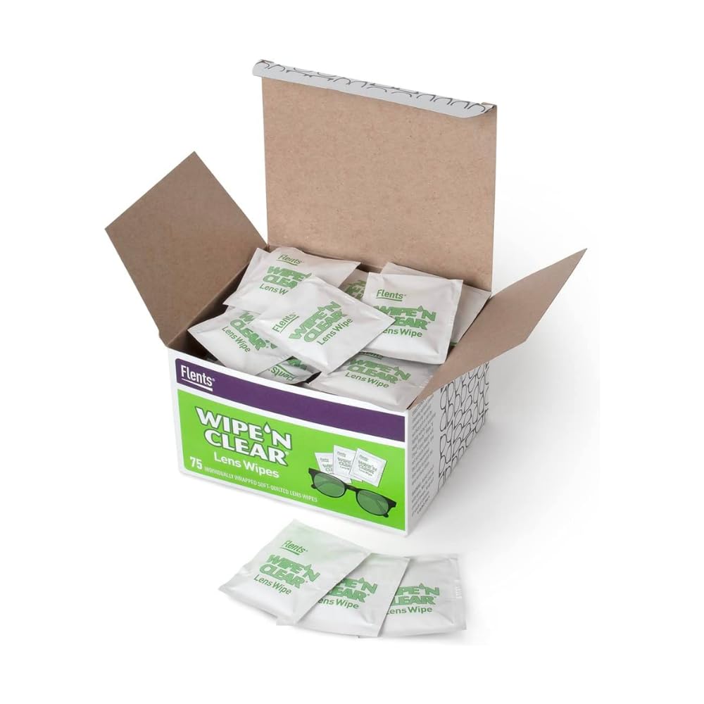 Open-Box New Flents Lens Wipes with Anti-Streak Multi-Purpose 75 Count Retail $9.00