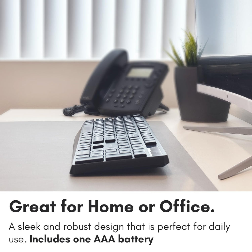 Open-Box New Macally 2.4G Wireless Keyboard - Full Size Quiet Keys for PC - Computer Keyboard Retail $14.00