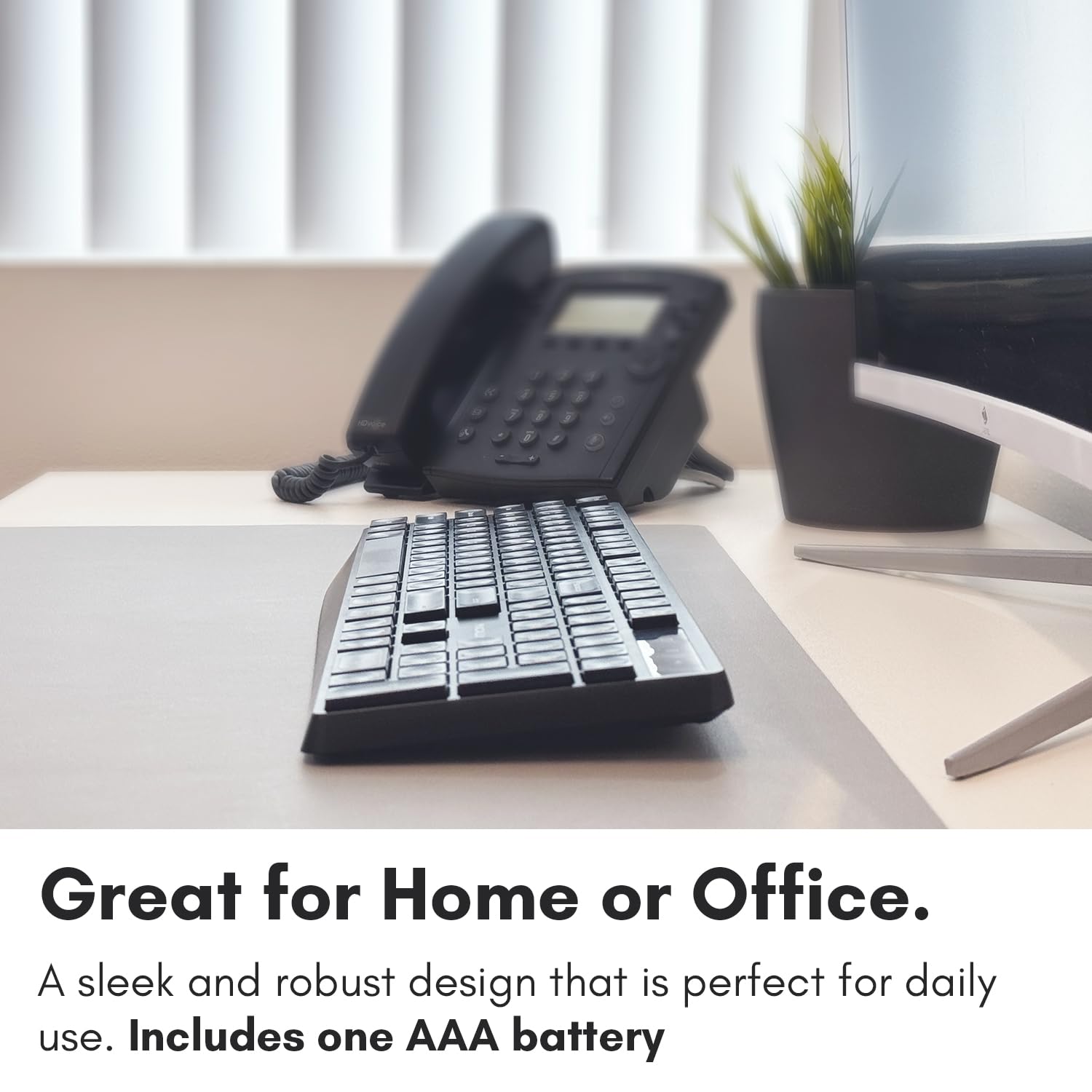 Open-Box New Macally 2.4G Wireless Keyboard - Full Size Quiet Keys for PC - Computer Keyboard Retail $14.00