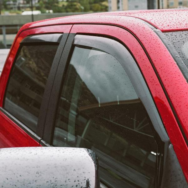 In-Channel Rain Guards for Dodge Ram 2009-2026 Crew and Mega Cab 4-Piece Set