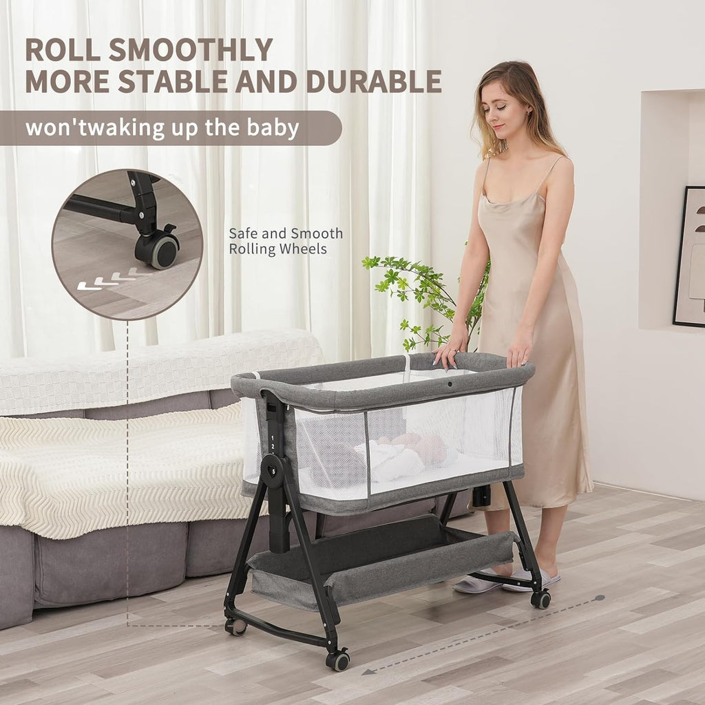 New Jestonten 3-in-1 7-Height Adjustable Baby Bassinet Bedside Sleeper Retail $139.00