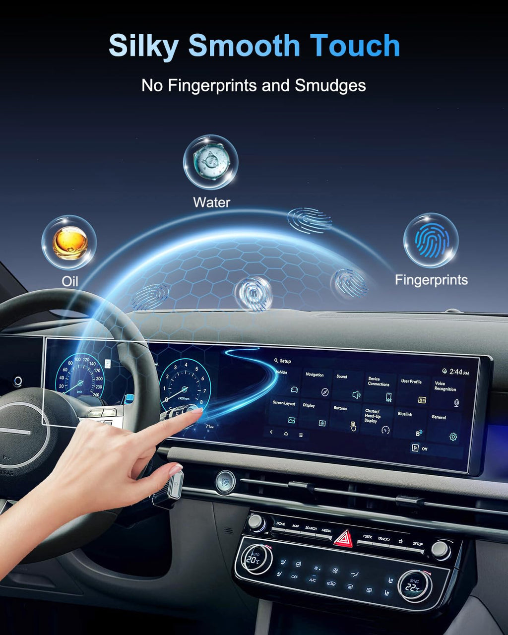 Screen Protector for 2025-2026 Tucson 12.3 NavigationAC