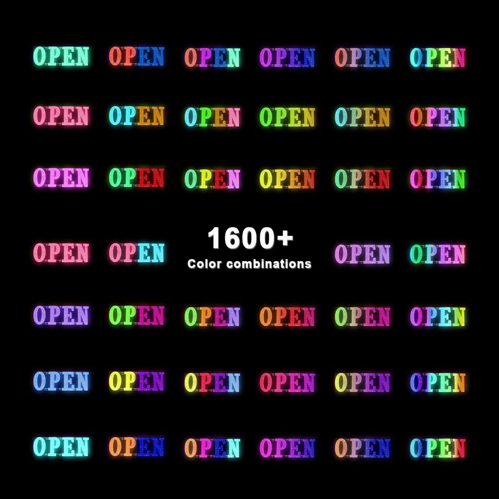 Open Box Lemon Nova 48x16 LED Open Sign w Smart App  Remote Control
