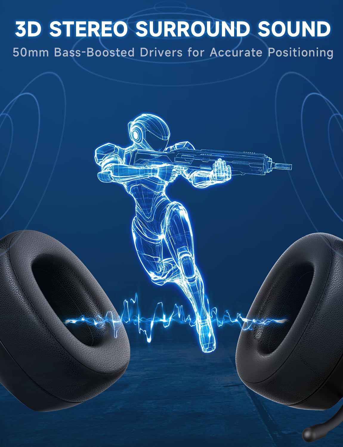 New Open-Box Gvyugke CT780 Wireless BT 5.3 7.1 Surround Sound Noise Canceling Mic Gaming Headset Retail $27.00