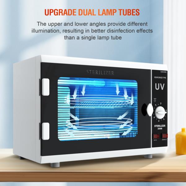 UV Sanitizer Cabinet. Dual Lamp UV Light Sanitizer Box with Timer Setting, Suitable for Cleaning of Various Items Retail $89.00