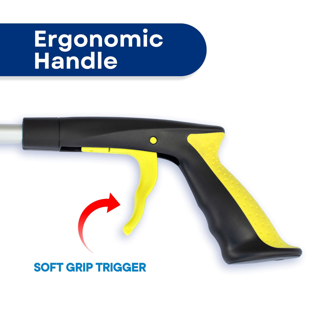 -Pack Yellow Grabber Reacher Mobility Aid Tool with Rotating Jaw 34  21