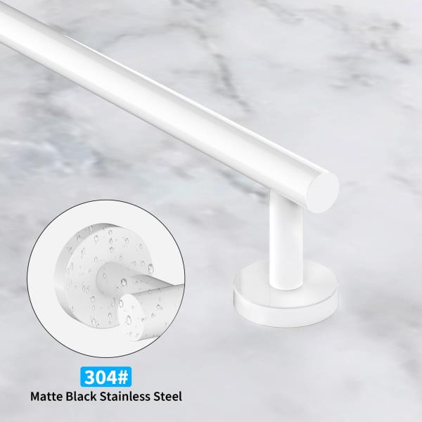 Pieces White Bathroom Towel Bar 24 Inch Towel Holder