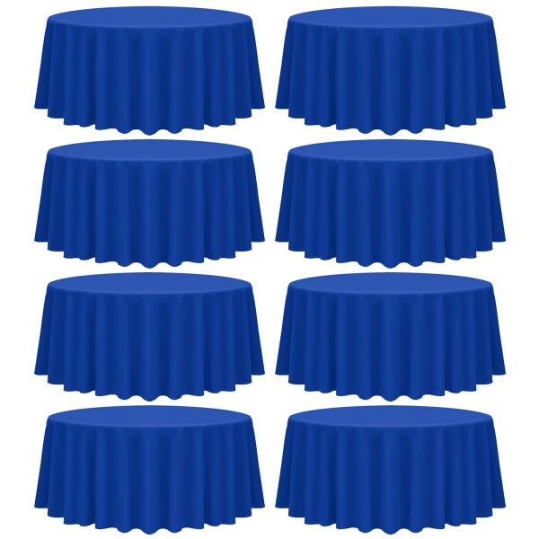 Pack Royal Blue Round Tablecloths - 120 Inch Polyester