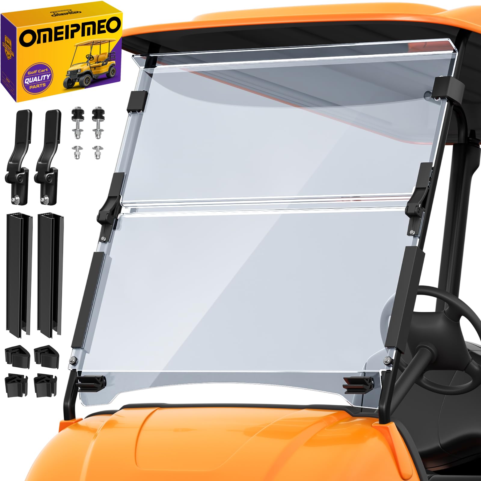 Clear Foldable Golf Cart Windshield for Yamaha G29Drive 2007-2016