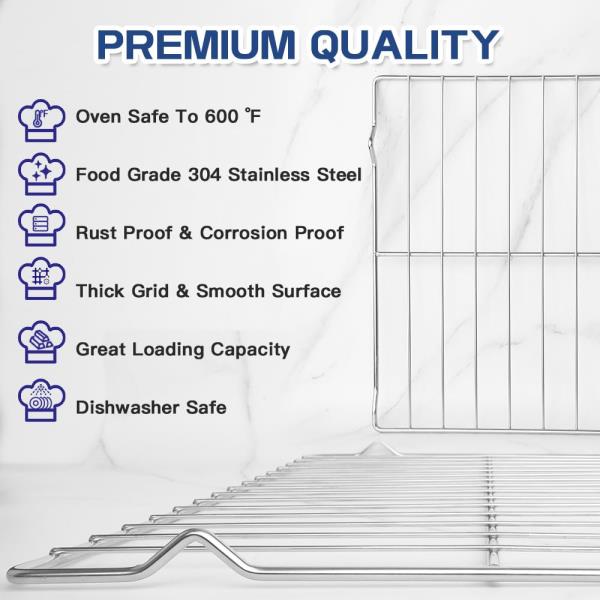 Pcs Range Oven Racks W10256908 for WhirlpoolKitchenAid 24 x 15.75